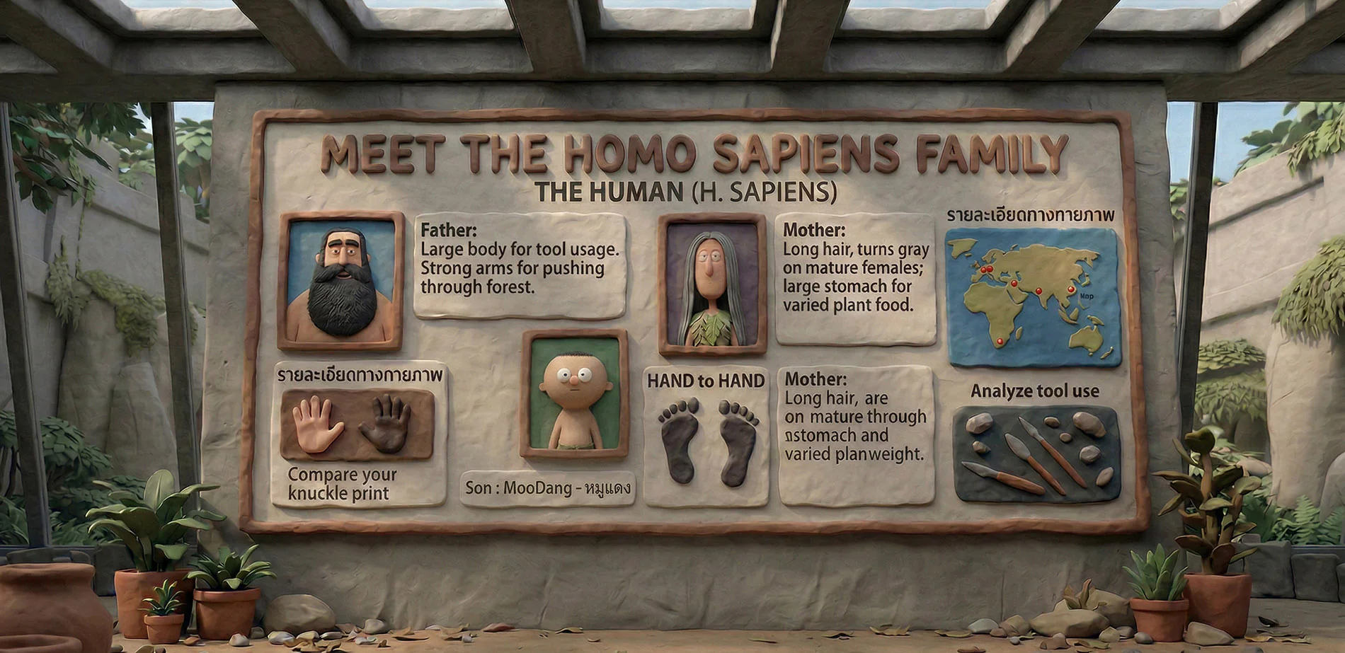 Meet the Homo Sapiens Family — Exhibit Board